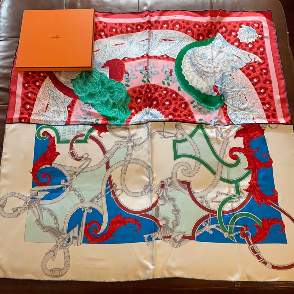 Hermes Carre Twill Plummets Du Roy Scarf ❤️